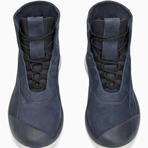 NIB Porsche Design Traveller Boot High  Top Sneakers In Gray Nubuck Leather - Picture 2 of 10